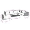 vidaXL 8 Piece Garden Lounge Set with Cushions Poly Rattan Dark Grey