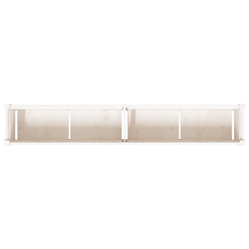vidaXL Garden Planter White 180x31x31 cm Solid Wood Pine