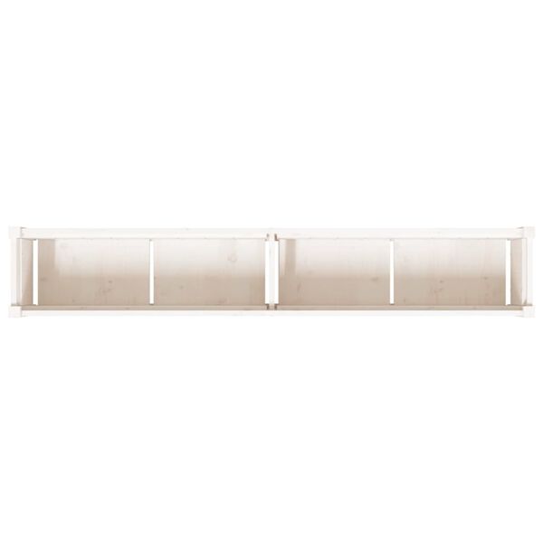 vidaXL Garden Planter White 180x31x31 cm Solid Wood Pine