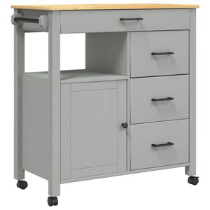 vidaXL Kitchen Trolley MONZA 84x40x88.5 cm Solid Wood Pine