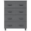 vidaXL Sideboard HAMAR Dark Grey 79x40x103.5 cm Solid Wood Pine