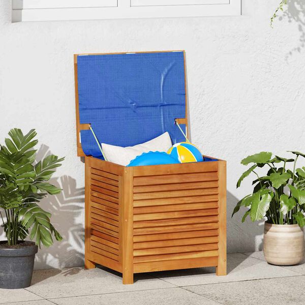 vidaXL Garden Storage Box with Louver 60x50x56 cm Solid Wood Acacia