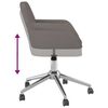 vidaXL Swivel Dining Chairs 2 pcs Dark Grey Fabric