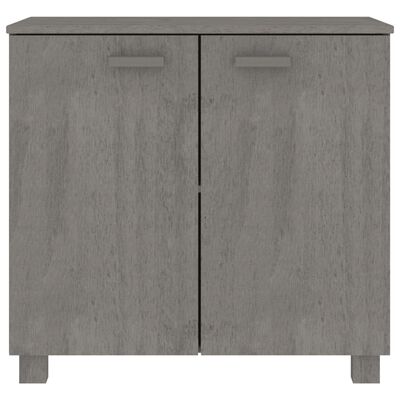 vidaXL Sideboard HAMAR Light Grey 85x35x80 cm Solid Wood Pine