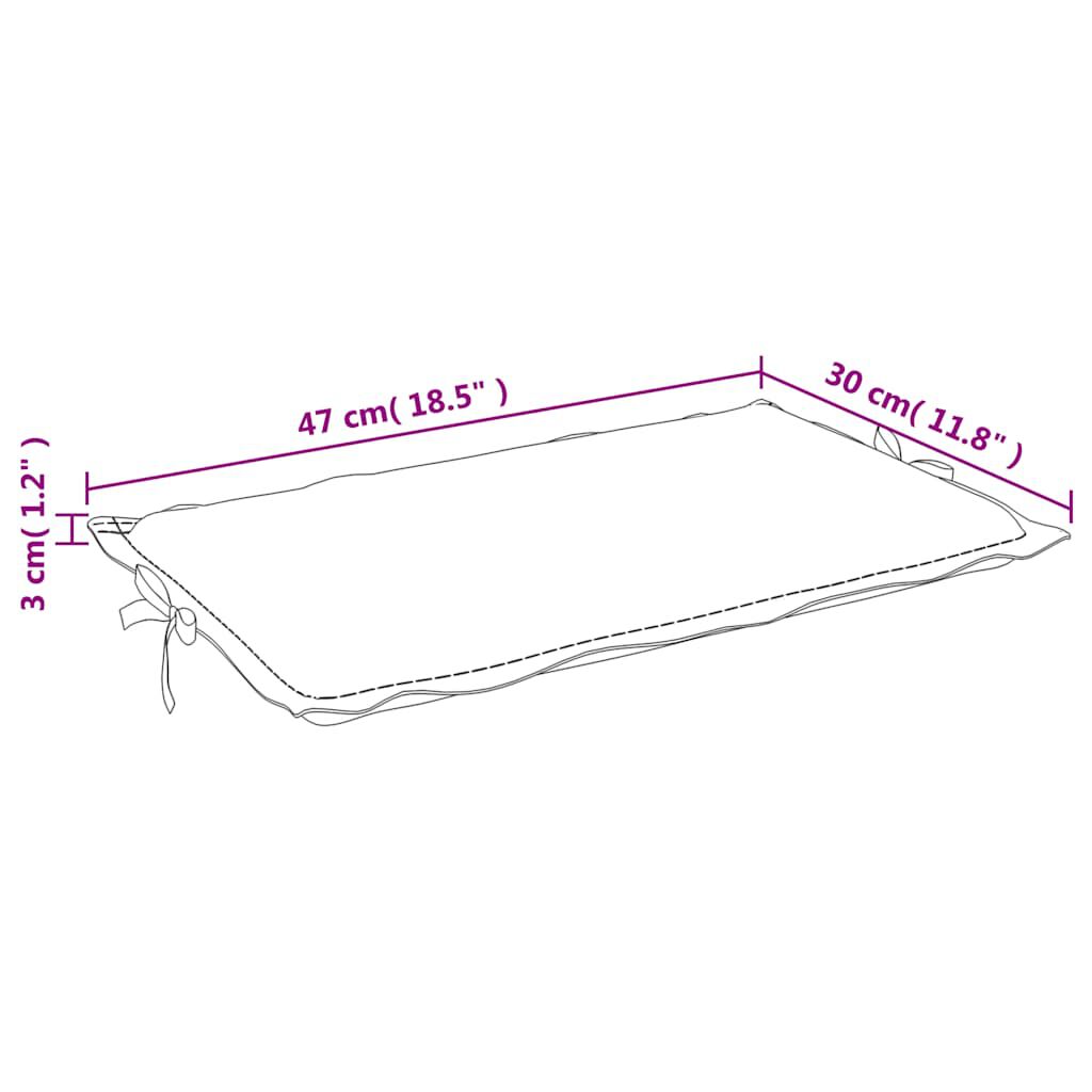 vidaXL Sun Lounger Cushion Cream 186x58x4cm Oxford Fabric