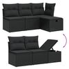 vidaXL 5 Piece Garden Sofa Set with Cushions Grey Poly Rattan