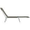 vidaXL Folding Sun Loungers 2 pcs Steel and Fabric Grey