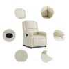 vidaXL Recliner Chair Cream Faux Leather