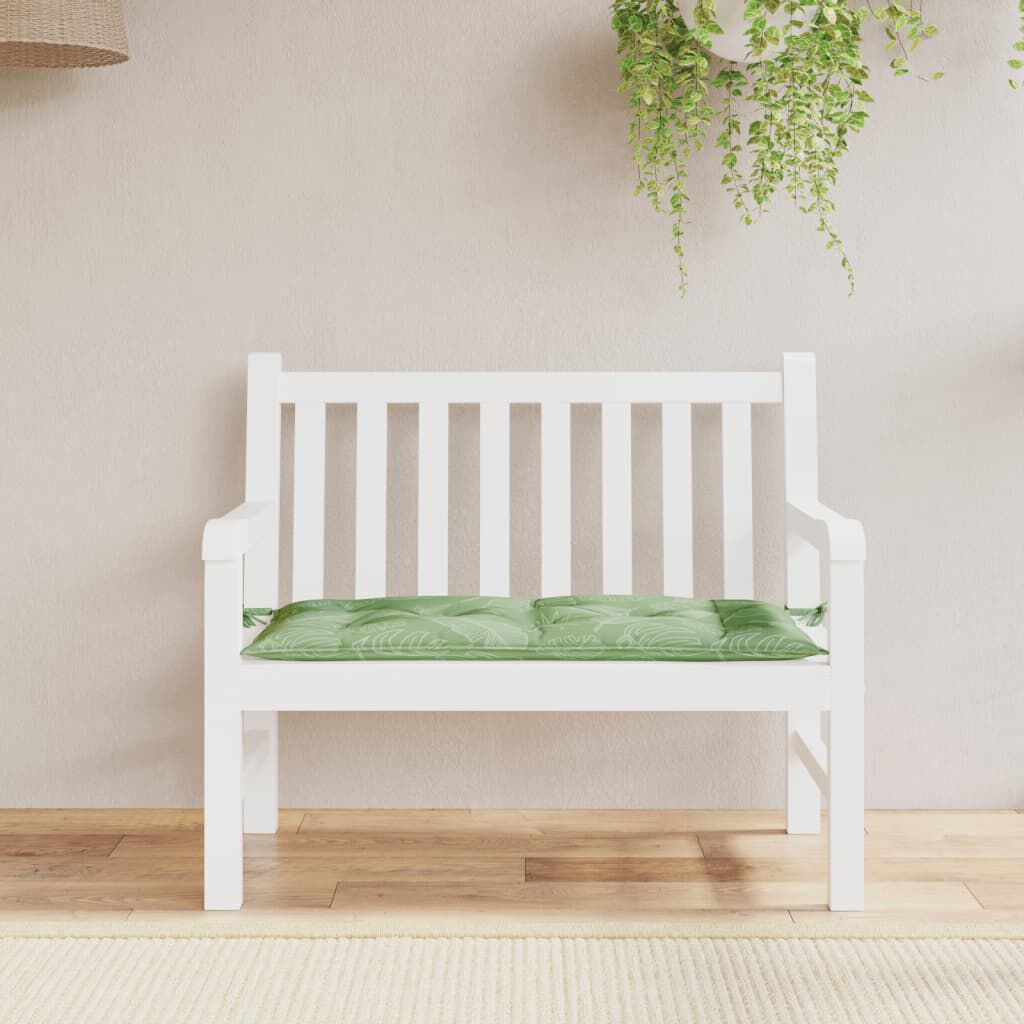 vidaXL Garden Bench Cushion Leaf Pattern 100x50x7 cm Oxford Fabric