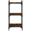 vidaXL Bookcase 3-Tier Smoked Oak 40x30x86 cm Engineered Wood