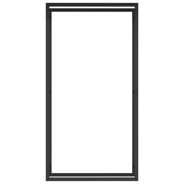 vidaXL Firewood Rack Matt Black 80x28x154 cm Steel