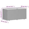 vidaXL Garden Storage Box Beige 110x50x54 cm Poly Rattan Acacia Wood