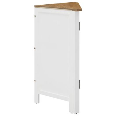 vidaXL Corner Cabinet 59x45x80 cm Solid Oak Wood