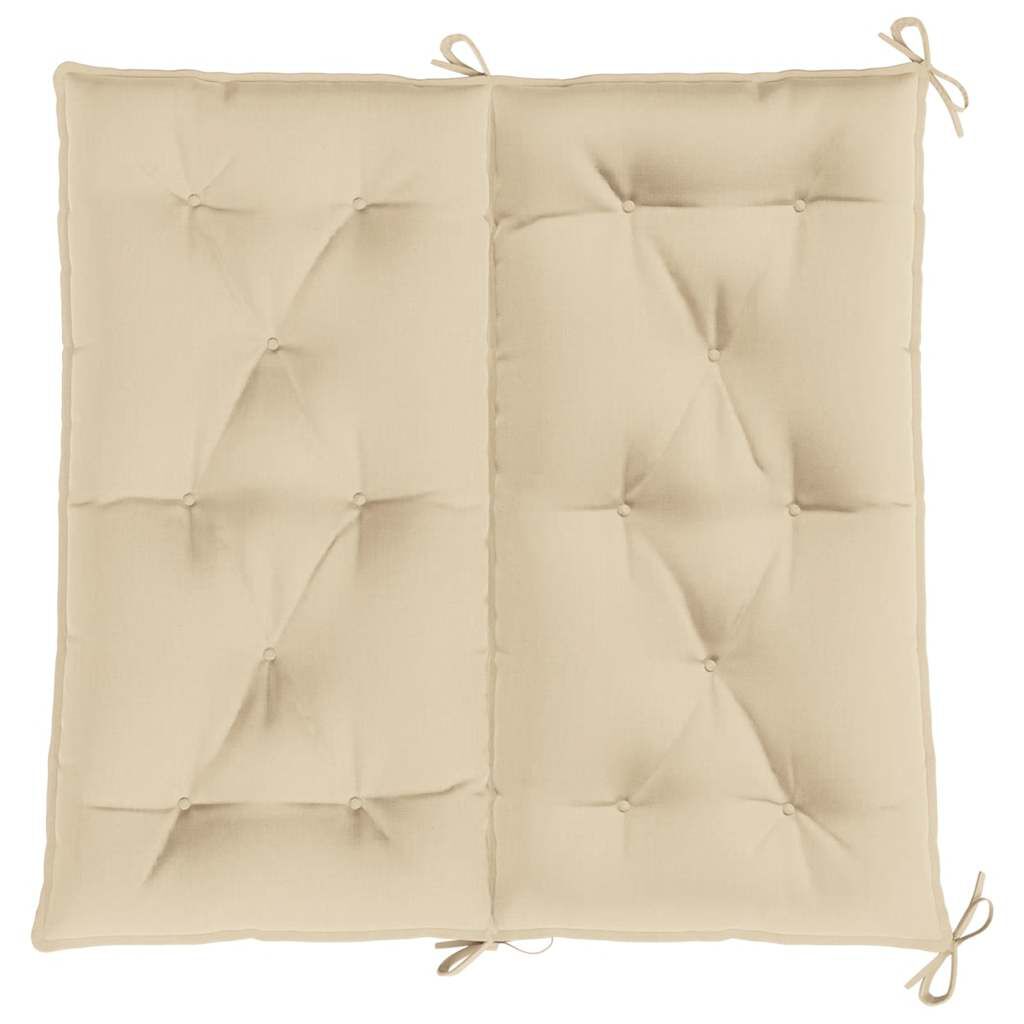 vidaXL Garden Bench Cushion Beige 100x(50+50)x7cm Oxford Fabric