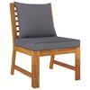 vidaXL 4 Piece Garden Lounge Set with Cushion Solid Acacia Wood