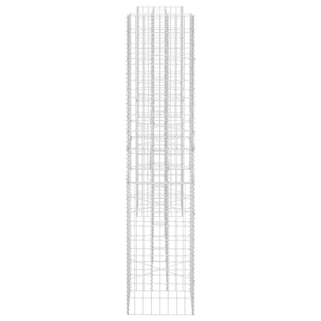 vidaXL H-Shaped Gabion Planter Steel Wire 260x40x180 cm