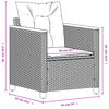vidaXL Garden Chair with Cushions Grey Poly Rattan
