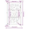 vidaXL Garden Gate Anthracite 100x150 cm Steel Bamboo Design