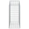 vidaXL Arched Gabion Basket 100x50x100/120 cm Galvanised Iron