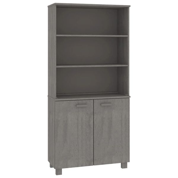 vidaXL Highboard HAMAR Solid Wood Pine Light Grey