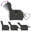 vidaXL Stand up Massage Recliner Chair Dark Grey Microfibre Fabric