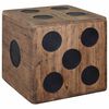 vidaXL Storage Box Mindi Wood 40x40x40 cm Dice Design