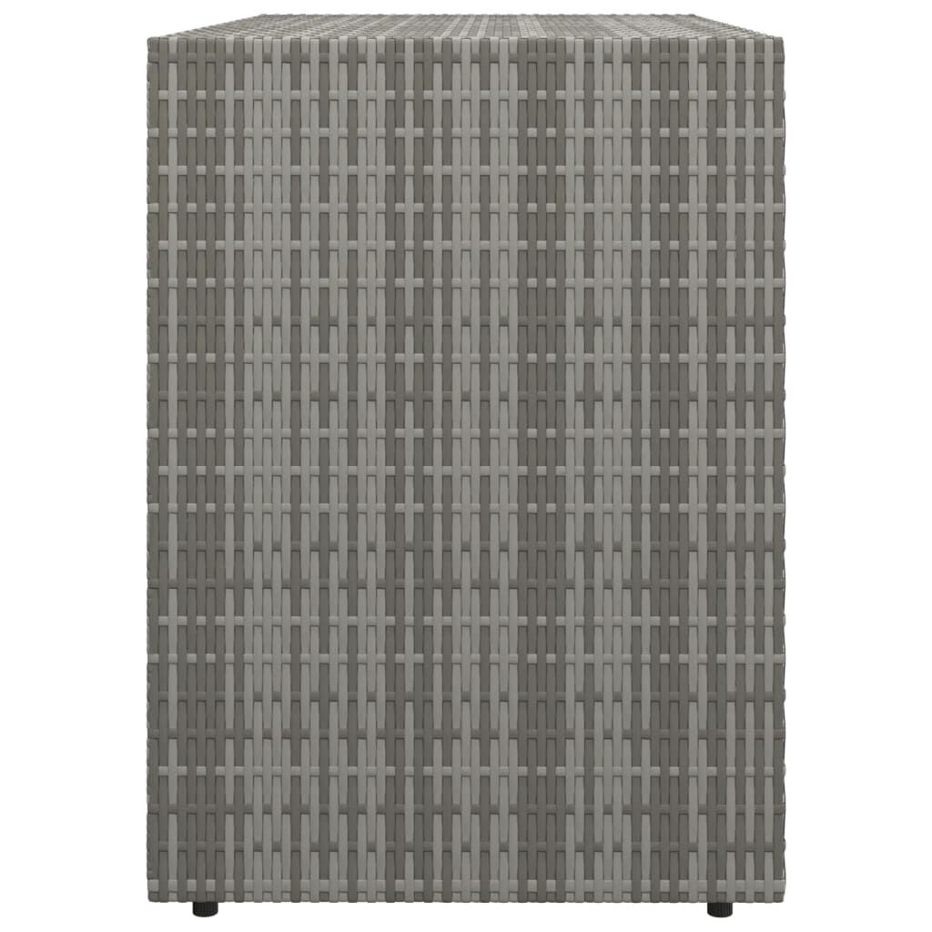 vidaXL Garden Storage Cabinet Grey 100x55.5x80 cm Poly Rattan