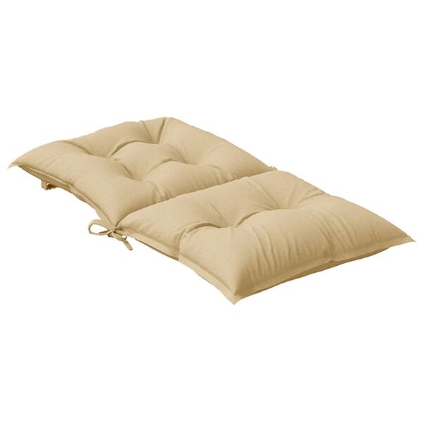 vidaXL Lowback Chair Cushions 6 pcs Melange Beige 100x50x7 cm Fabric