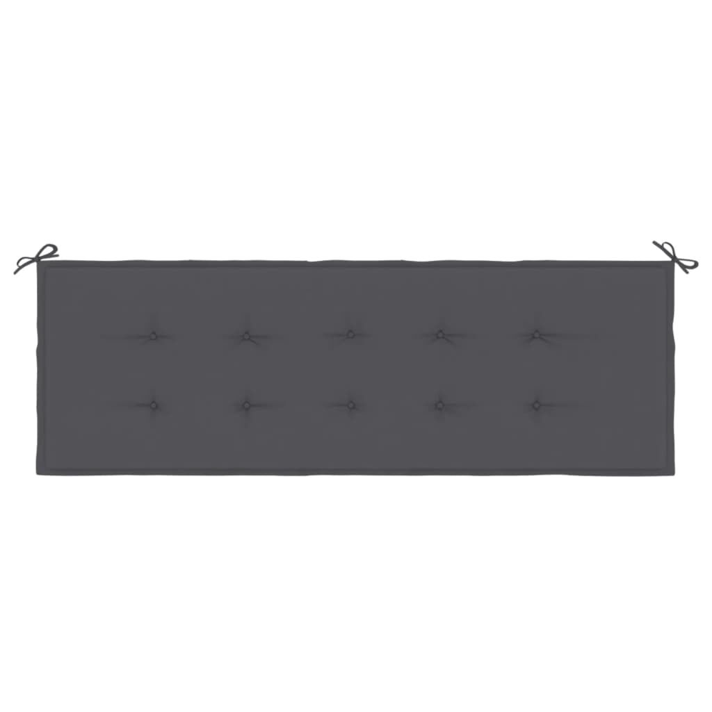 vidaXL Garden Bench Cushion Anthracite 150x50x3 cm Oxford Fabric