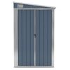 vidaXL Wall-mounted Garden Shed Grey 118x100x178 cm Galvanised Steel