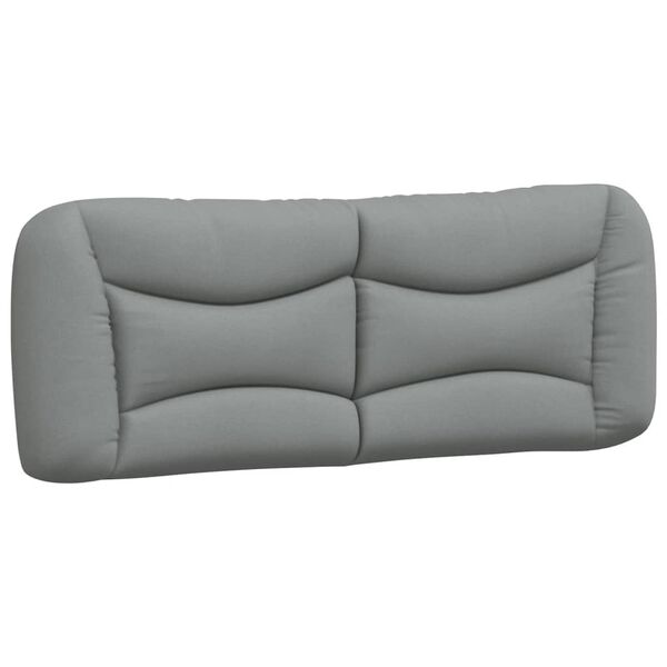 vidaXL Bed Frame without Mattress "Hvar" Light Grey 137x190 cm Fabric