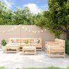 vidaXL 7 Piece Garden Lounge Set Solid Wood Pine