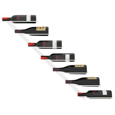 vidaXL Wall-mounted Wine Rack for 7 Bottles White Metal