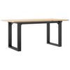 vidaXL Coffee Table O-Frame 90x40x45 cm Solid Wood Pine and Steel