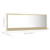 vidaXL Bathroom Mirror Sonoma Oak 100x10.5x37 cm Engineered Wood