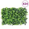 &nbsp;vidaXL Artificial Leaf Fence&nbsp;24 pcs Green 40x60 cm