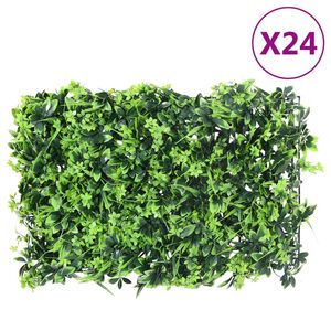 &nbsp;vidaXL Artificial Leaf Fence&nbsp;24 pcs Green 40x60 cm