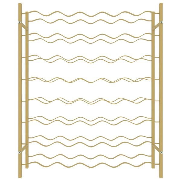 vidaXL Wine Rack for 48 Bottles Gold Metal