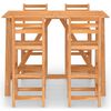 vidaXL 5 Piece Outdoor Bar Set Solid Acacia Wood