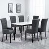 vidaXL Dining Chairs with Armrests 6 pcs Dark Grey Fabric