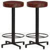vidaXL Bar Stools 2 pcs 66 cm Real Leather