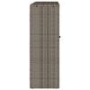 vidaXL Storage Cabinet with Shelf Grey 100 x 36 x 102 cm Rattan