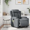 vidaXL Electric Massage Recliner Chair Grey Faux Leather