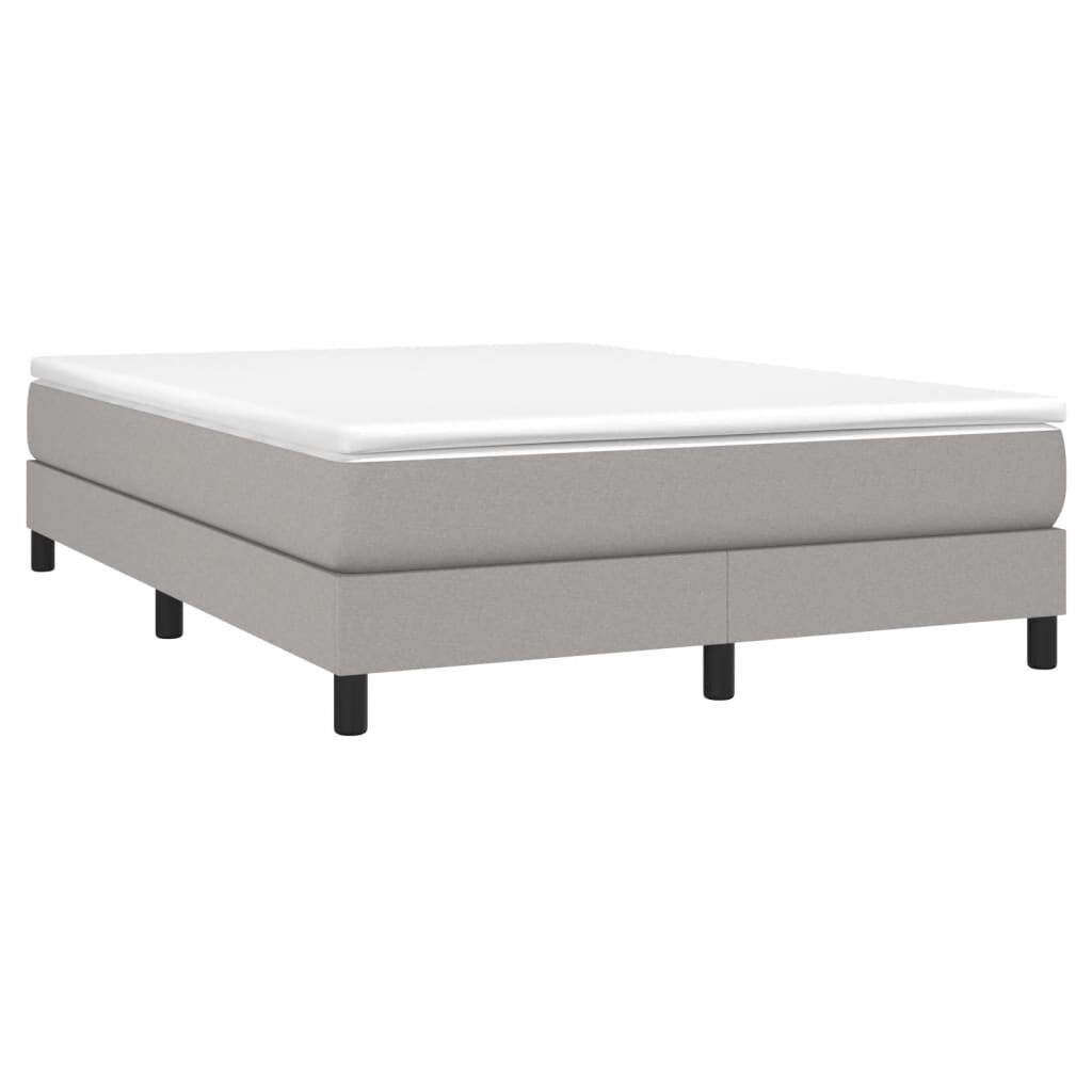 vidaXL Bed Frame without Mattress Light Grey Full Fabric (US Only)