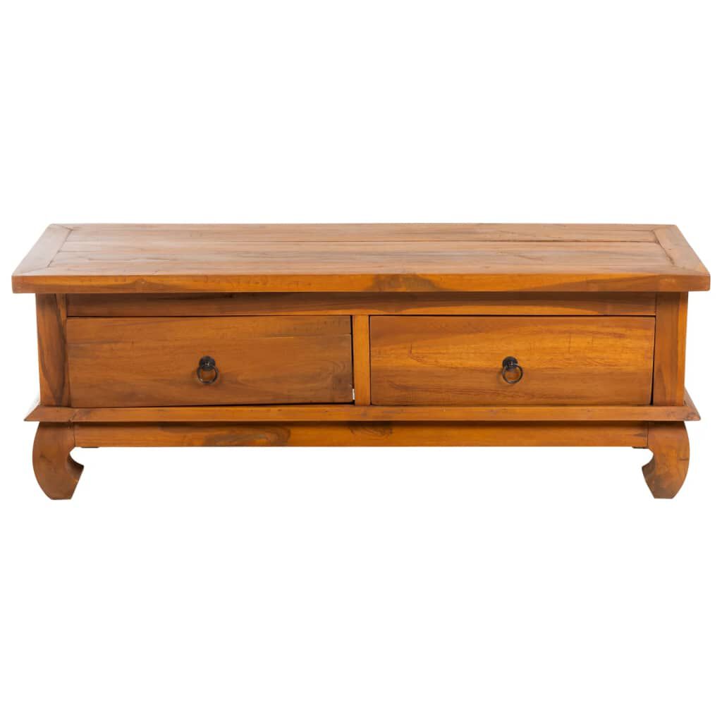 vidaXL TV Cabinet 110x35x40 cm Solid Teak Wood