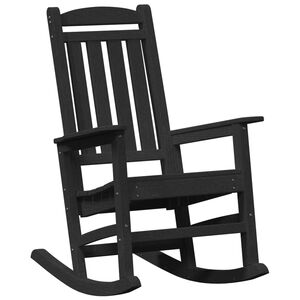 vidaXL Garden Rocking Chair Black 70 x 92 x 108cm HDPE