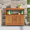 vidaXL Garden Console Table 80x35x75 cm Solid Wood Acacia
