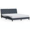 vidaXL Bed Frame without Mattress Dark Grey 152x203 cm Queen Velvet
