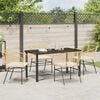 vidaXL Garden Dining Set 5 pcs Brown Poly Rattan