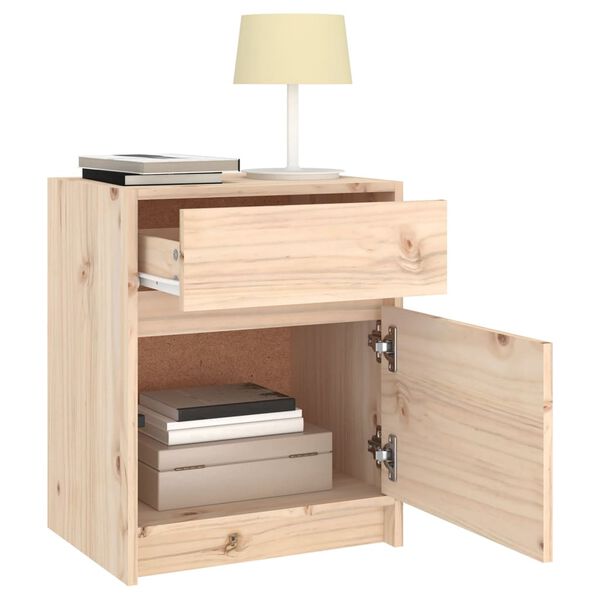 vidaXL Bedside Cabinets 2 pcs 40x31x50 cm Solid Pinewood